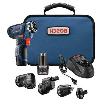 DRILL DRIVERS | Factory Reconditioned Bosch GSR12V-140FCB22-RT 12V Lithium-Ion Max FlexiClick 5-In-1 1/4 in. Cordless Drill Driver System Kit (2 Ah)