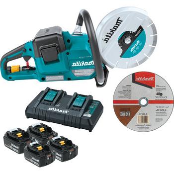 CONCRETE SAWS | Makita XEC01PT1 18V X2 (36V) LXT Brushless Lithium-Ion 9 in. Cordless Power Cutter with AFT Electric Brake Kit (5 Ah)