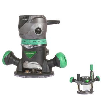 PLUNGE BASE ROUTERS | Metabo HPT KM12VCM 2-1/4 HP Variable Speed Plunge and Fixed Base Router Kit